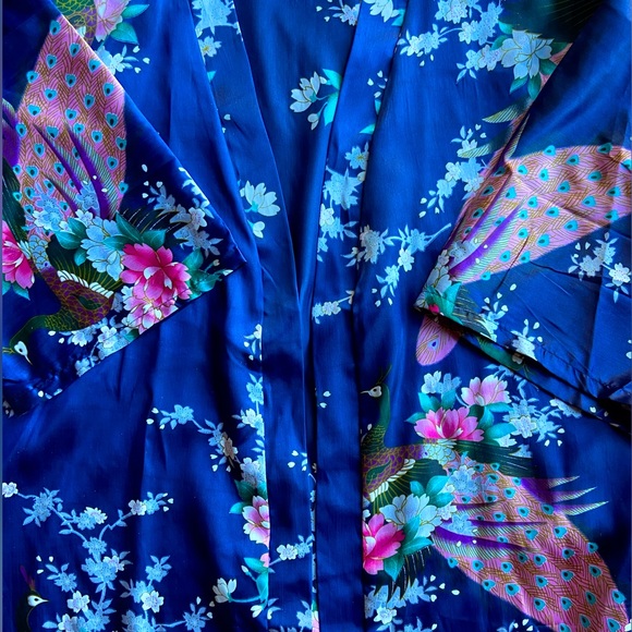 Long Navy Robe - Picture 2 of 2